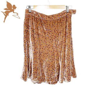 MARC JACOBS Velvet Polka Dot Trumpet Flared Skirt